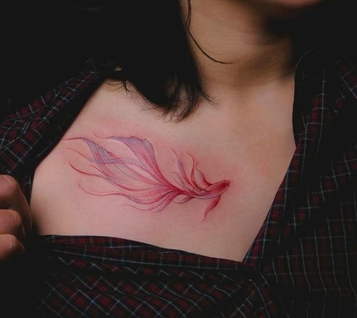 mẫu hình xăm cá chép cho nữ