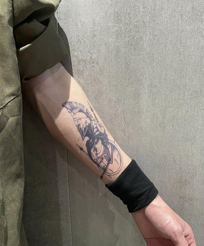 mẫu hình xăm chiến binh nam đẹp mắt