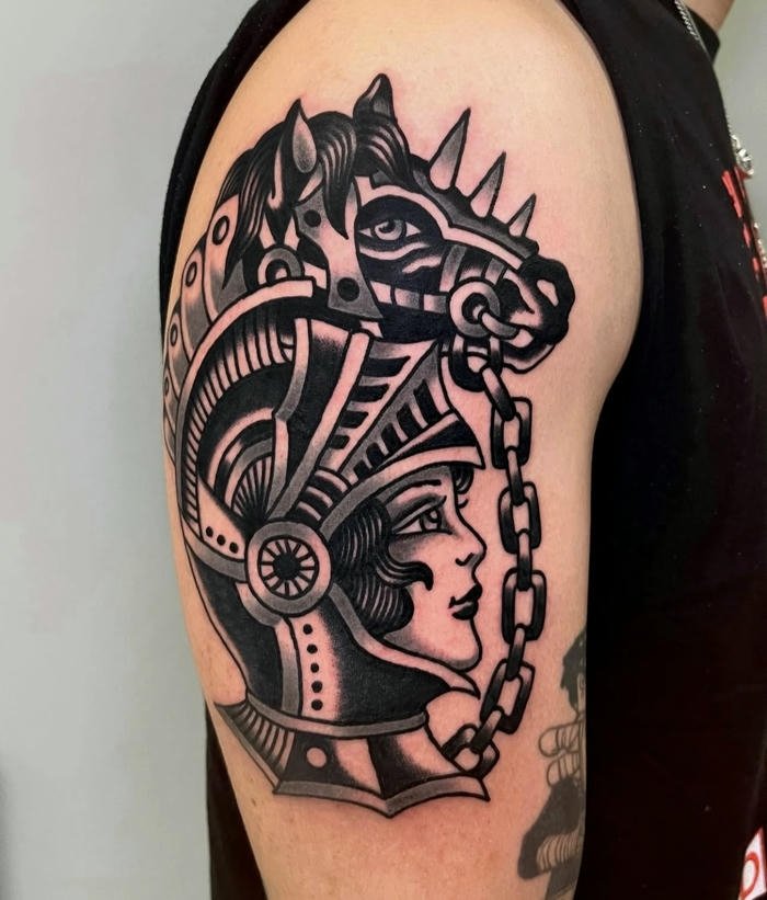 mẫu hình xăm chiến binh nam táo bạo