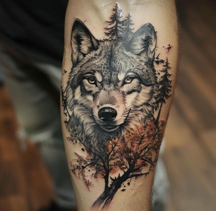 mẫu hình xăm sói nam đẹp mẫu hình xăm sói nam đẹp