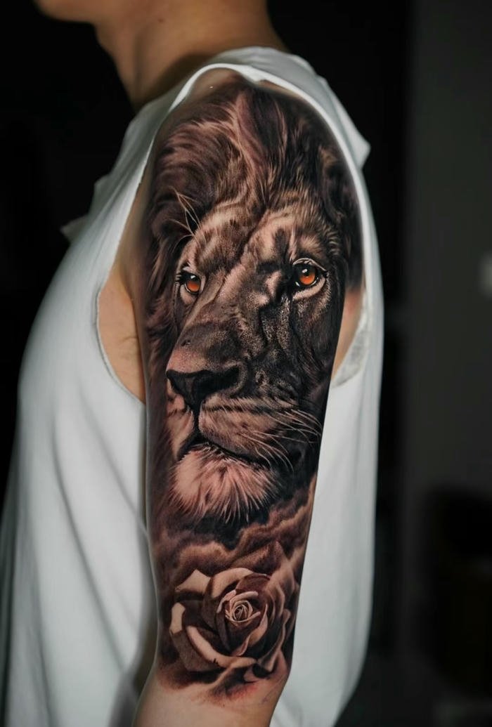 mẫu hình xăm sư tử nam cá tính mẫu hình xăm sư tử nam cá tính