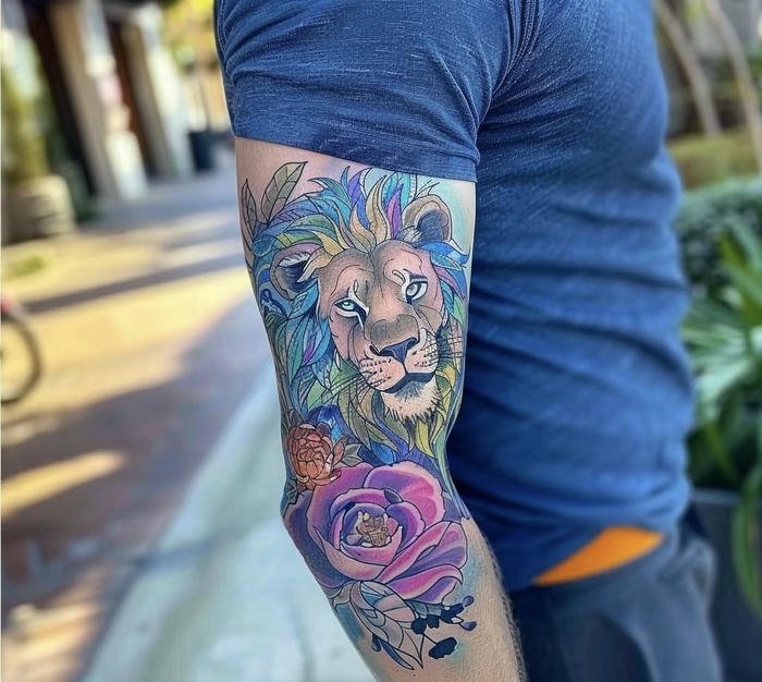 mẫu hình xăm sư tử nam đẹp mẫu hình xăm sư tử nam đẹp