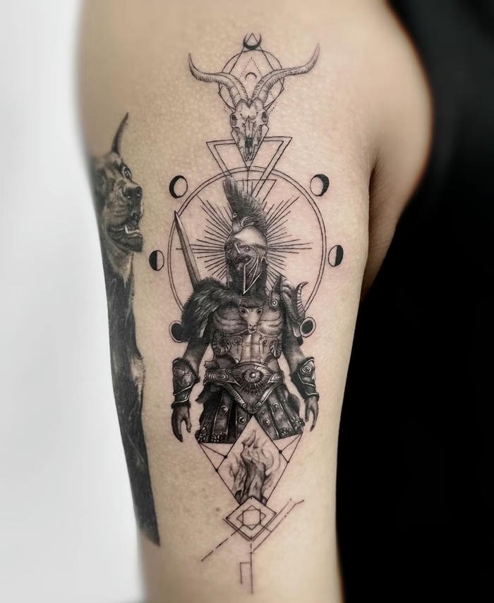 mẫu hình xăm thần thoại nam ngầu