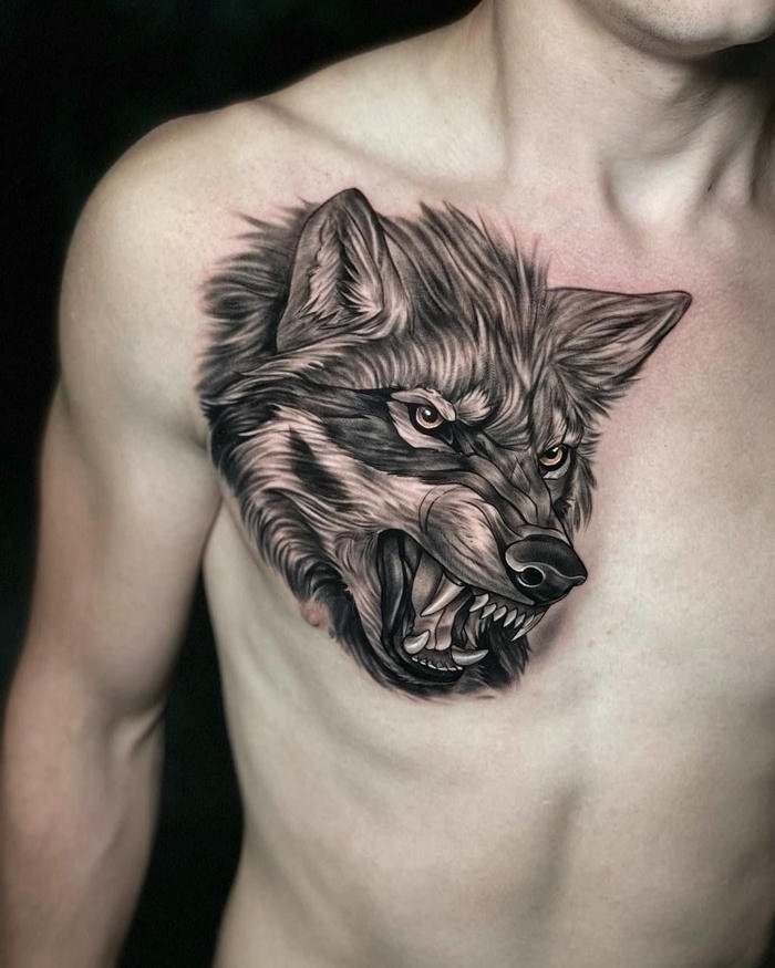 mẫu tattoo sói nam độc lạ mẫu tattoo sói nam độc lạ