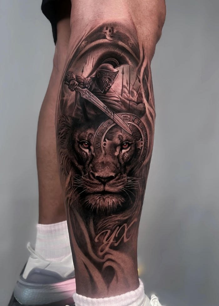 mẫu xăm chiến binh nam ấn tượng