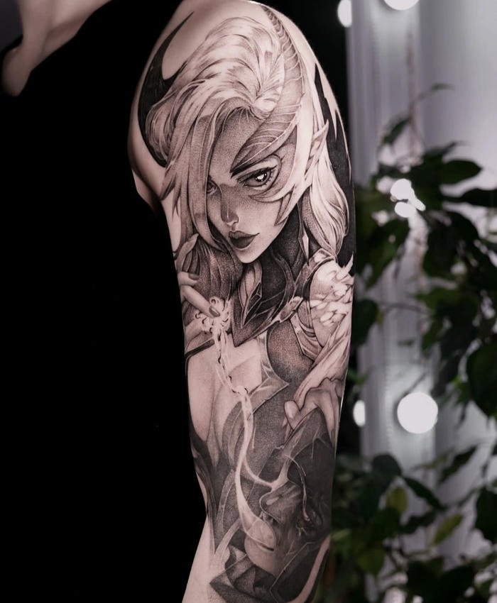 mẫu xăm thần thoại nam hiện đại