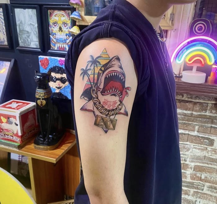 tattoo cá mập ý nghĩa nam