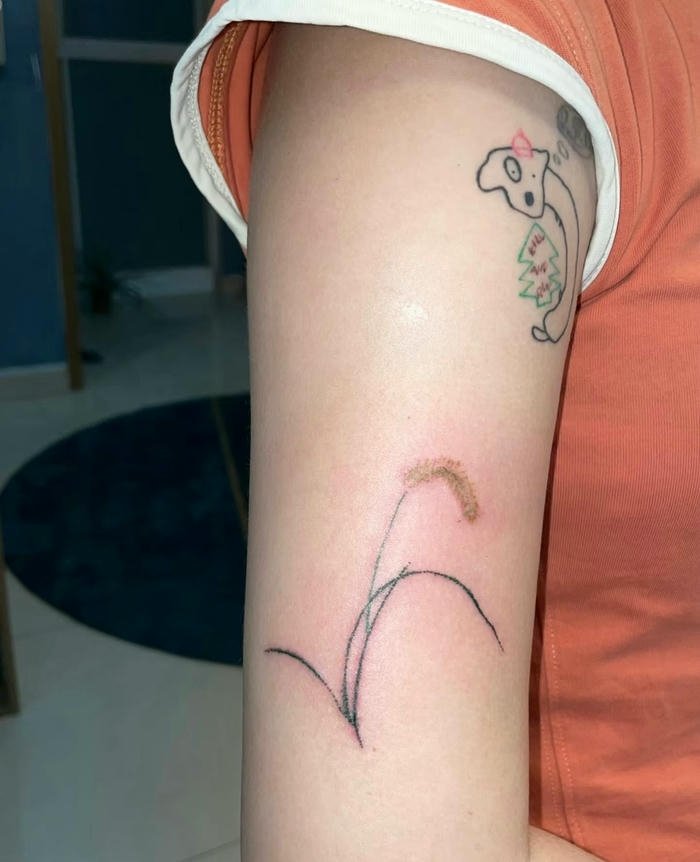 tattoo cây cỏ đơn giản