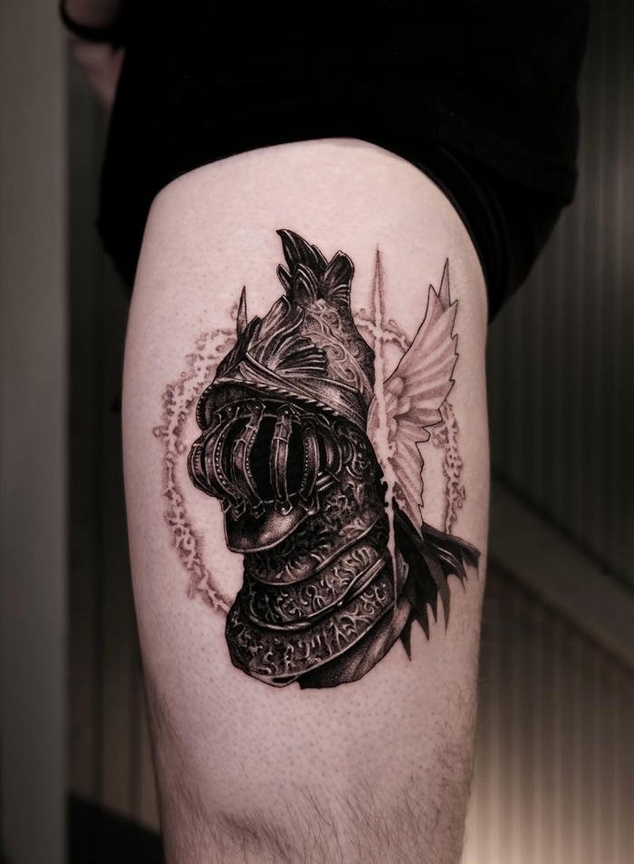 tattoo chiến binh nam biểu tượng cho sức mạnh