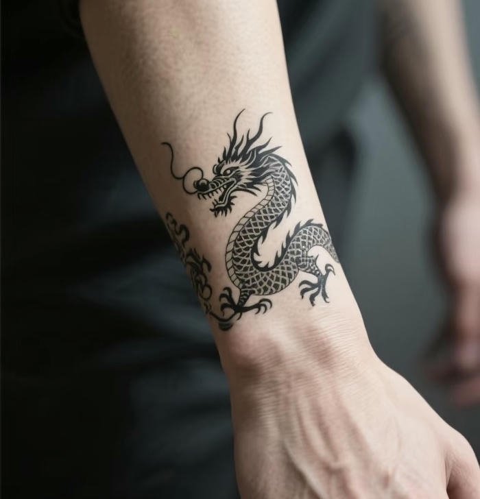 tattoo đầu rồng biểu tượng quyền lực