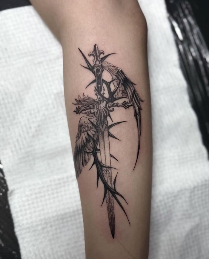 tattoo kim loại nam mạnh mẽ và ngầu