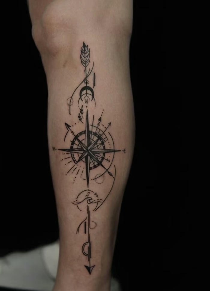 tattoo la bàn nam mang ý nghĩa sâu sắc