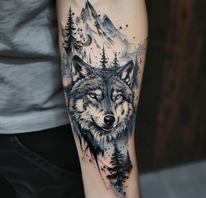 tattoo sói nam đậm chất nghệ thuật tattoo sói nam đậm chất nghệ thuật