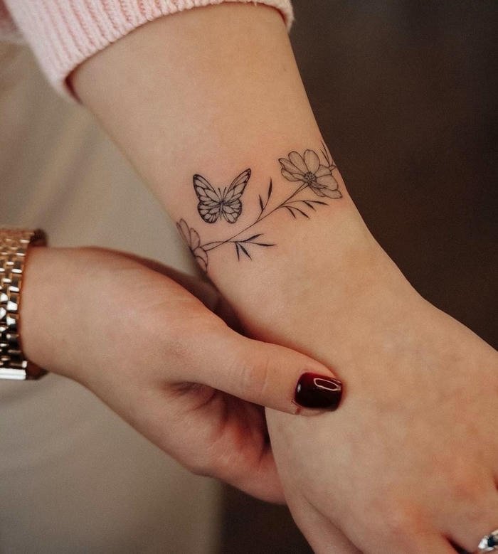 tattoo vòng tay tinh tế nữ