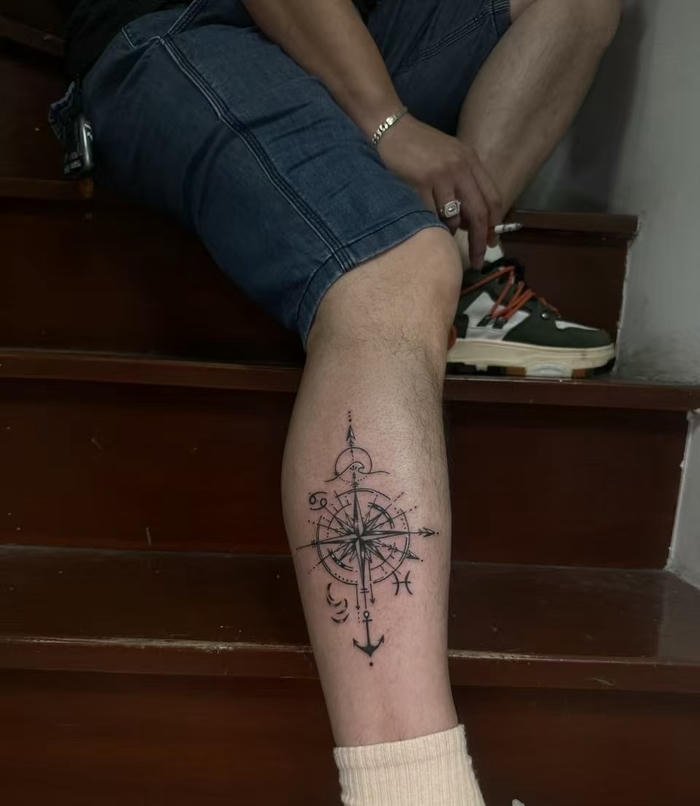 xăm bản đồ độc đáo cho nam