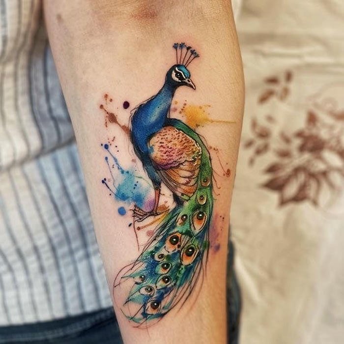 xăm hình chim công ở tay xăm hình chim công ở tay